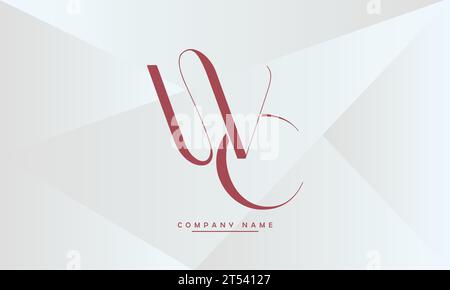 CW, WC Abstract Letters Logo Monogram Stock Vector