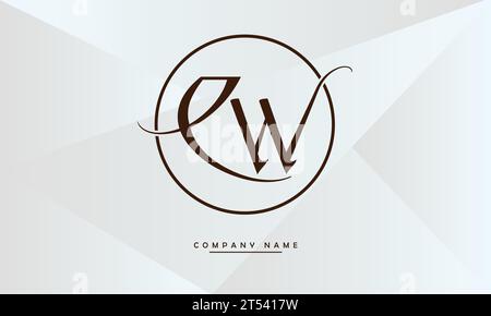 CW, WC Abstract Letters Logo Monogram Stock Vector