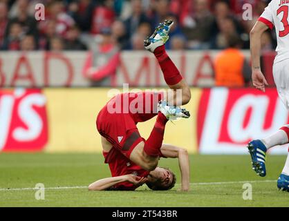 Thomas MUELLER Müller (FC Bayern Muenchen) FC Bayern Muenchen - Benfica Lissabon 1:0 UEFA Champions League in Muenchen, Deutschland am 05.04.2016 Stock Photo