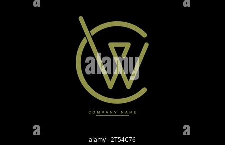 CW, WC Abstract Letters Logo Monogram Stock Vector
