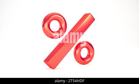 7 percent on white background. 3d render red discount Stock Photo - Alamy