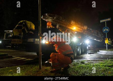 Milan, Italy. 30th Oct, 2023. MILAN - Move of the mole from Triennale to museum of science and technology. Editorial Usage Only Credit: Independent Photo Agency/Alamy Live News Stock Photo