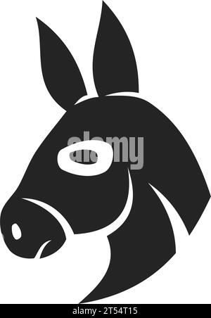 Donkey logo template Isolated. Brand Identity. Icon Abstract Vector graphic Stock Vector