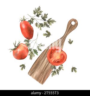 Watercolor wood plank board background label. Perfect as a table,  background for items. Hand draw illustration Stock Photo - Alamy