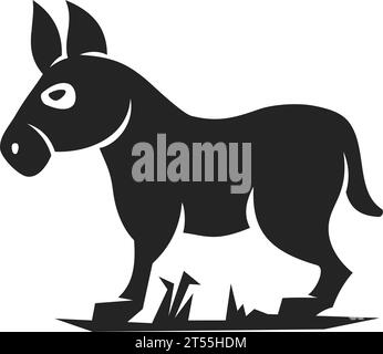 Donkey logo template Isolated. Brand Identity. Icon Abstract Vector graphic Stock Vector