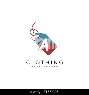 Shopping Tag Logo icon symbol with Letter A. Alphabet A Vector logo template Stock Vector