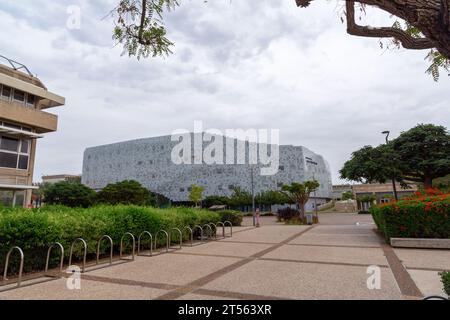 Tel Aviv, Israel - October 27, 2023 - Exterior view of the buildings in the Tel Aviv University Campus located in the north of Tel Aviv. Stock Photo