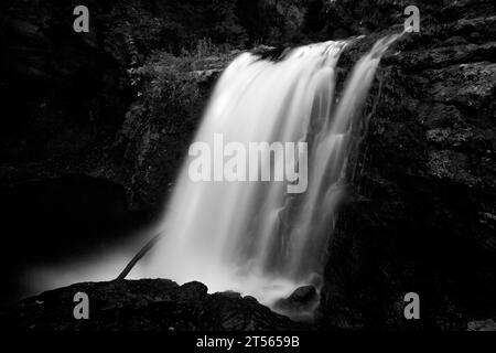 In the Heart of Corchiano's Wild Beauty: Long Exposure Photos Unveil the Ethereal Charm of Rio Fratta's Cascades, a Tale of Timeless Flow and Tranquil Stock Photo