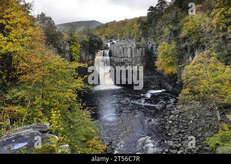 High Force Waterfall in Autumn, Teesdale, County, Durham, UK. Stock Photo