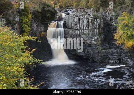 High Force Waterfall in Autumn, Teesdale, County, Durham, UK Stock Photo