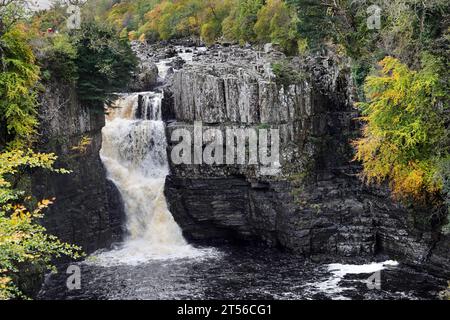 High Force Waterfall in Autumn, Teesdale, County, Durham, UK. Stock Photo