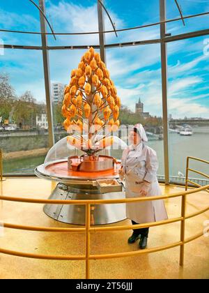 Chocolate Museum, Chocolate Fountain, Cologne, North Rhine-Westphalia, Germany Stock Photo