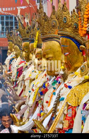 SAMYAK MAHADAN BUDDHIST FESTIVAL PATAN NEPAL Stock Photo