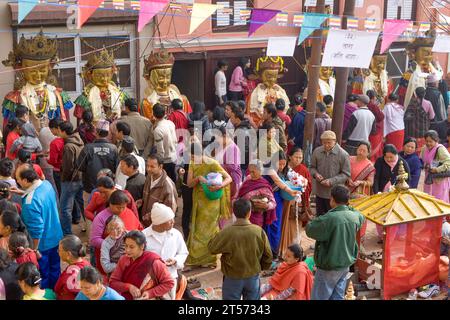 SAMYAK MAHADAN BUDDHIST FESTIVAL PATAN NEPAL Stock Photo