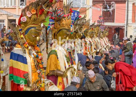 SAMYAK MAHADAN BUDDHIST FESTIVAL PATAN NEPAL Stock Photo