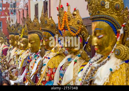 SAMYAK MAHADAN BUDDHIST FESTIVAL PATAN NEPAL Stock Photo