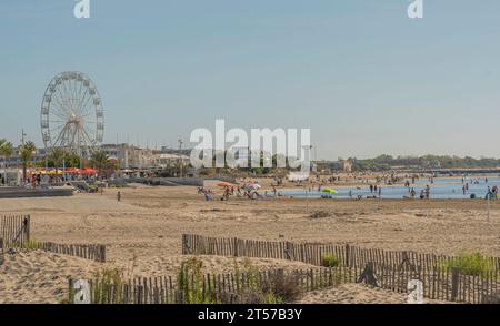 La Grande Motte, France - September 30, 2023 : Futuristic buildings in the town of La Grande Motte, in the south of France, near the Camargue and Mont Stock Photo