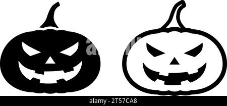 Spooky And Scary Halloween Pumpkin Vector Icon Jack-o-lantern Symbol Stock Vector