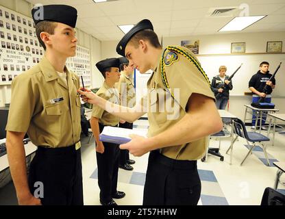 York High School Navy Junior Reserve Officers Training Corps NJROTC Stock Photo