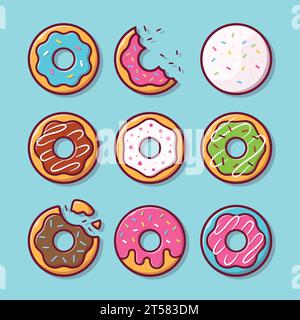 Doughnut cartoon Royalty Free Vector Image Stock Vector Image & Art - Alamy