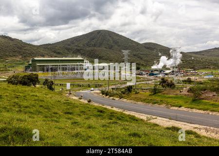Olkaria V Geothermal Power Station in the Hell's Gate National Park, Kenya Stock Photo