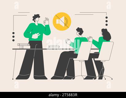 Sign language classes abstract concept vector illustration Stock Vector ...