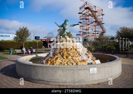The Jolly Fisherman fountain at Skegness Stock Photo