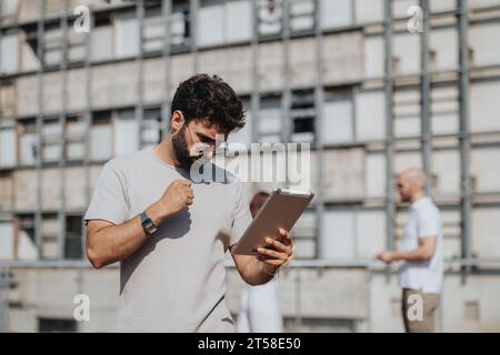 Successful Architects Collaborating on Modern Urban Building Design Stock Photo