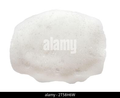 Soap foam with bubbles on a white background. Shampoo. Foam bubbles Stock Photo