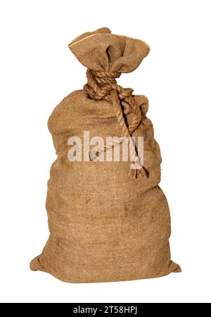 Tied rope sack bag isolated hi-res stock photography and images