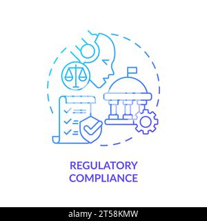 Thin line gradient icon regulatory compliance concept Stock Vector