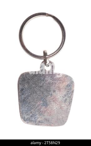 Blank keyring isolated on white background Stock Photo