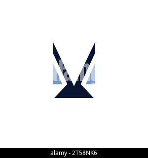 VM Logo Design. Letter MV Icon Stock Vector