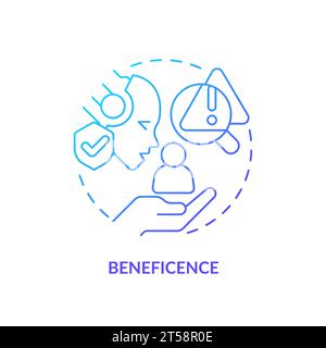 Thin line gradient icon beneficence concept Stock Vector
