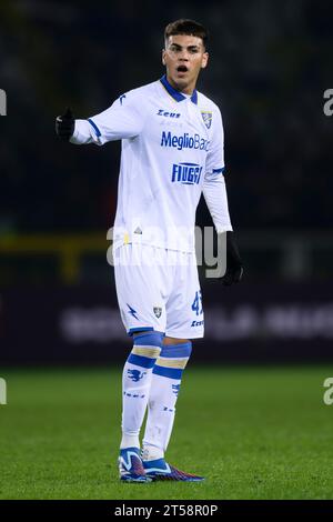 Enzo Barrenechea Of Frosinone Calcio During Warm Up Before The Serie A ...