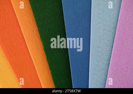 A colorful felt background. Close up. Stock Photo