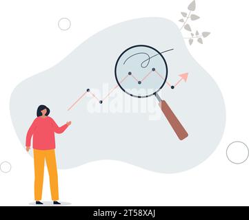 Business analysis and company financial data monitoring.Profit plan with development and growth . Stock Vector