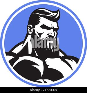 Bodybuilder silhouette illustration. Bodybuilder silhouette illustration. Stock Vector
