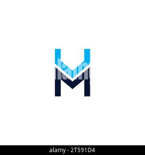 VM Logo vector. HM Logo Design Stock Vector