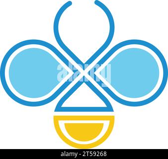 Firefly, fireflies logo design illustration Stock Vector