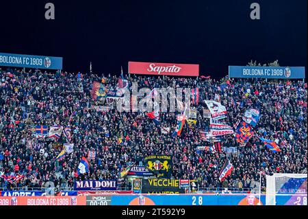 Bologna, Italy. 03rd Nov, 2023. Bologna FC supporters during Bologna FC vs SS Lazio, Italian soccer Serie A match in Bologna, Italy, November 03 2023 Credit: Independent Photo Agency/Alamy Live News Stock Photo