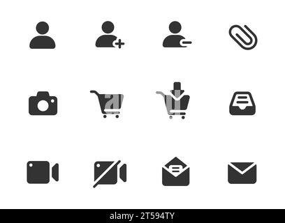 ui web icons isolated on white background Stock Vector