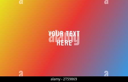 Abstract bright gradient background. Simple illustration graphic design texture colors. red, blue, yellow color Stock Vector