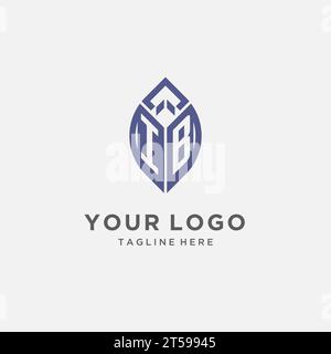 IB monogram initial logo with clean modern shield icon design ...
