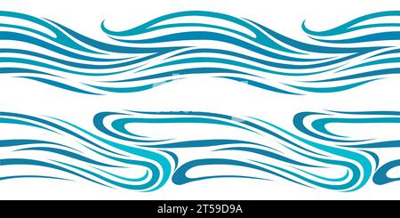 Seamless wavy curve wave free form Stock Vector