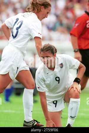 Mia Hamm star of US National team and the Washington Freedom Stock Photo