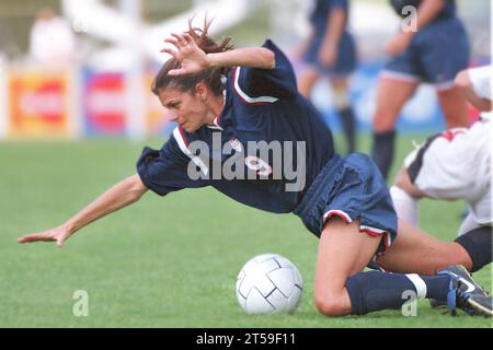 Mia Hamm star of US National team and the Washington Freedom Stock Photo