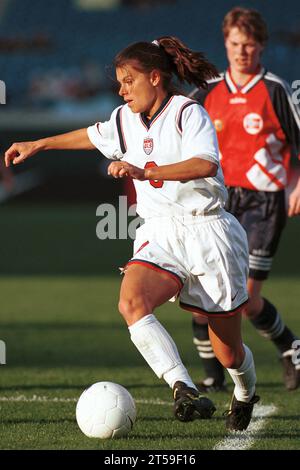 Mia Hamm star of US National team and the Washington Freedom Stock Photo