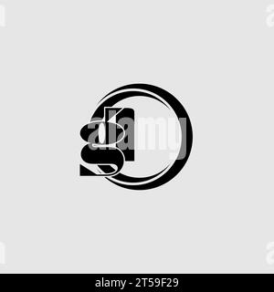 Letters GL simple circle linked line logo vector graphic Stock Vector