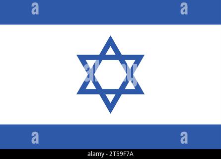 Vector flat Israel colored flag Stock Vector
